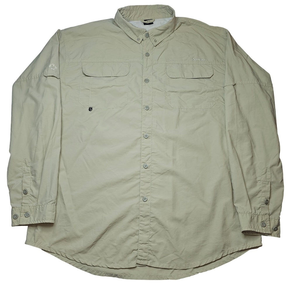 Naviskin Mens Long Sleeve Button Down Shirt Fishing Hiking Sun Protection